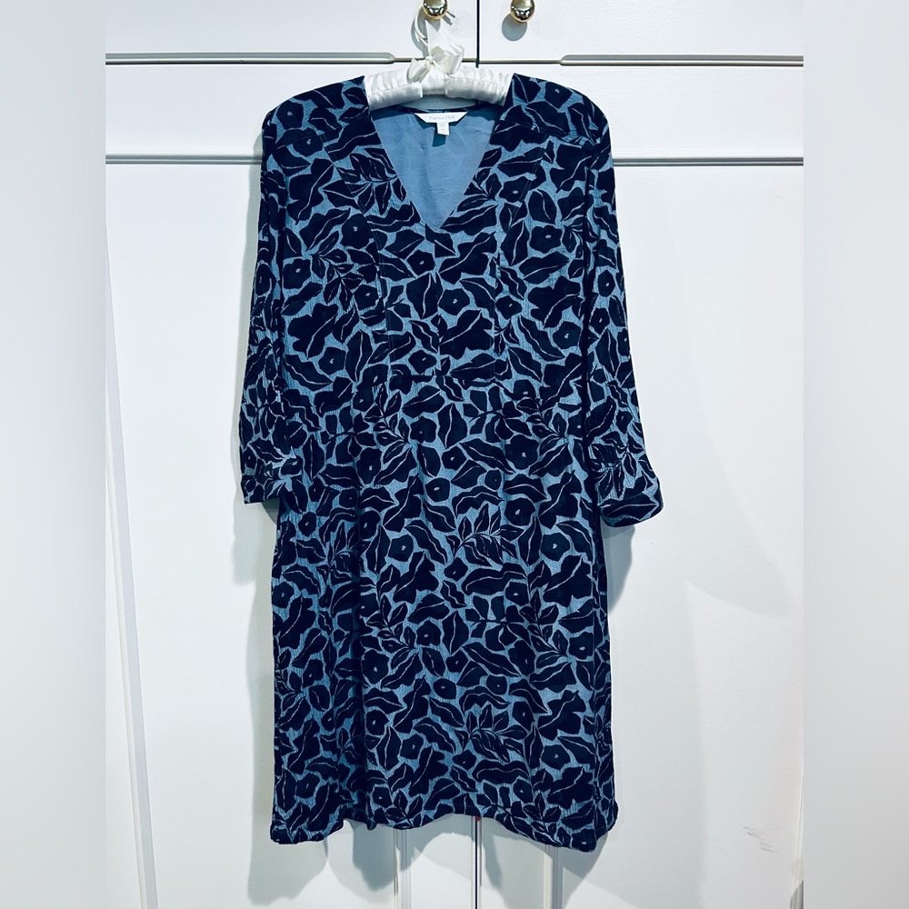 Garnet Hill Millie Crepe Dress Size M